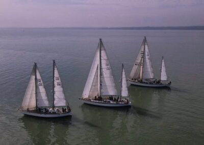 Aerial photo of the fleet