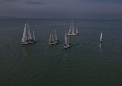 Aerial photo of the fleet
