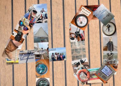 'Make a number 40 made with things on the boat' entry from Donald Searle