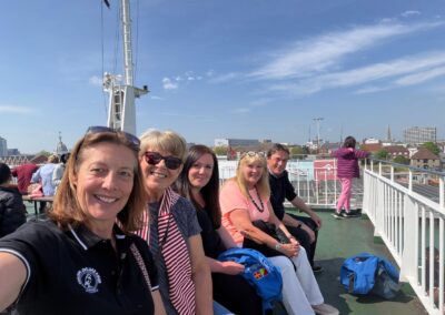 Staff trip over